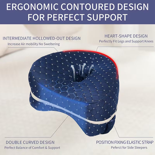 🛌✨Comfortable Sleep Aid - Side Sleeper Pillow - Ergonomic Side Sleeping Leg Pillow ✨✨