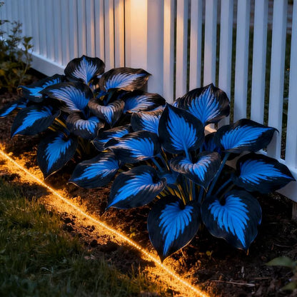 🔥🌌 Glow-in-the-Dark Garden Magic: Rare Dark Blue Flame Hostas Seeds ❤ Buy 1 Get 1 Free ❤