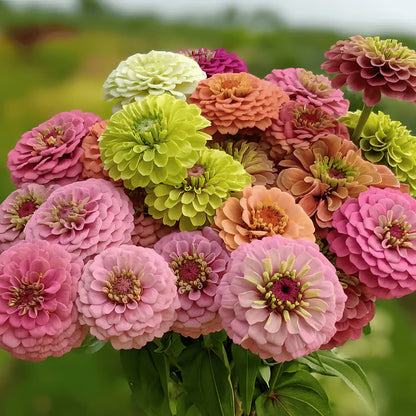 🌺Double Zinnia Mixed Color Seeds🌺🌸Easy-Grow Heirloom Blooms for Your Garden🌸🔥Buy 1 Get 1 Free🔥