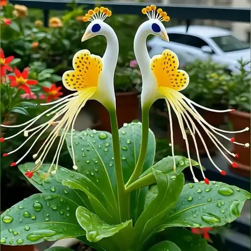 🦚🦚 peacock flower bulbs — plant hope, watch splendor bloom!🌸🌸 + 100 grams organic pot mix free